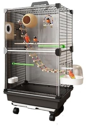Fågel- och papegojbur Ultimate Luxury Villa Parrot Cage New Birdhouse & Nest
