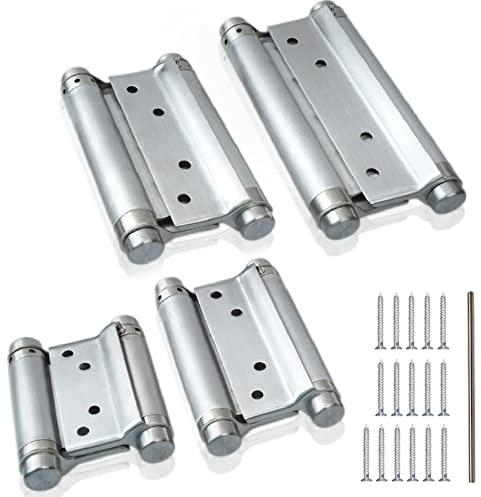 Stahlia Pendeltürband Edelstahl 75mm (1 Paar) Türscharnier Türband massiv Pendeltürscharnier Scharniere für Schwingtür, Pendeltür, Saloontüren