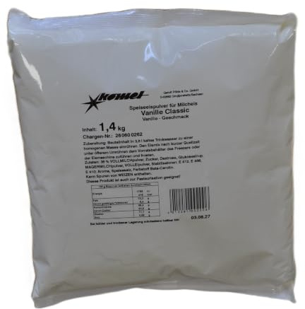 Komet Vanille 1,4 Kg Eispulver Softeispulver Speiseeispulver Eismaschine