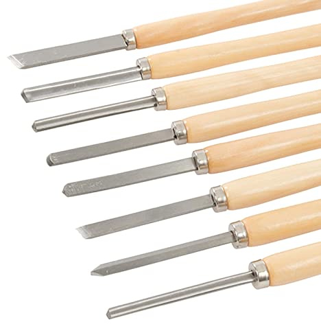 Dapetz® 8Pce Burin Tournage Bois Ensemble pour Utiliser sur Bois Tours et pour Bois