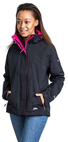 Trespass Womens/Ladies Florissant Hooded Waterproof Jacket (S) (Black)