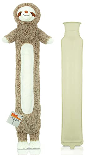 Things2KeepUWarm Long Hot Water Bottle Seasonal Design (Grey Sloth)