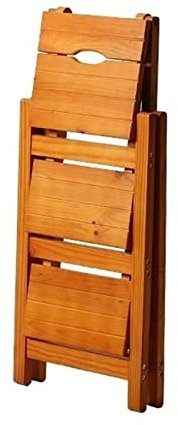 WYZDCP 3 Stufen Klapptreppe Holz Stuhl Leiterstuhl Tragbare Trittleiter Faltbare Treppenstuhl Kombination Milti-Fuction Sicherheit Haushaltsleiter Fußhocker