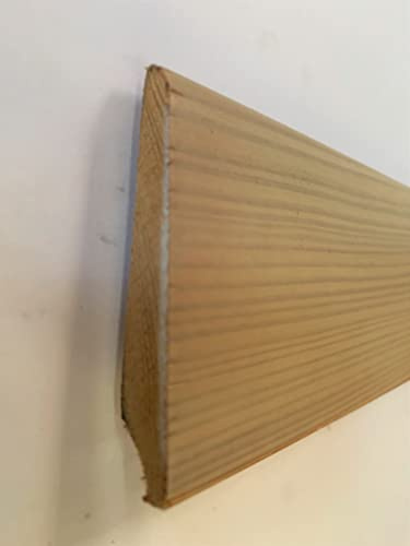 Battiscopa in legno mm. 70x13 confezione pz. 10 aste da cm. 240 totale mt. 24,00. made in Italy (Abete sbiancato mm.70x13 pz. 10 mt. 24,00)