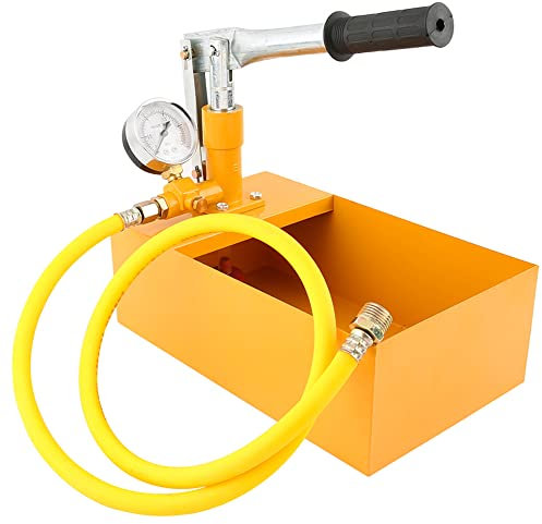 Manuelle Abdrückpumpe 2.5MPa 25KG Wasserdruckprüfgerät Manuelle hydraulische Testpumpenmaschine mit G1/2Hochdruckschlauch