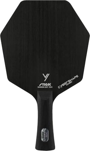 Stiga Cybershape Carbon professionellt Bordtennishstomme – ny revolutionerande professionell bordtennisracket, unik hexagonal form, större slagyta – master konkav