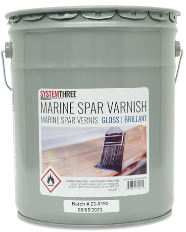 System Three Marine Spar Varnish, Gloss, 5-Gallon