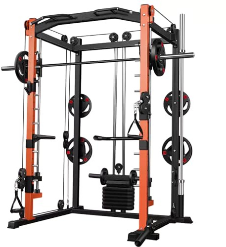 Power Rack Multifunzione MAC1 – Rack Palestra Completo con Smith Machine, Lat Machine, Cavi Incrociati, Barra Trazioni, Dip Station – Home Gym Allenamento Forza - A&Psport