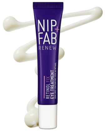 Nip+Fab Retinol Fix Crème de Traitement pour les Yeux 15 ml | Décongestionne, Raffermit et Combat les Cernes | Vitamine C | Aide à Lisser les Ridules | Céramides et Acide Hyaluronique