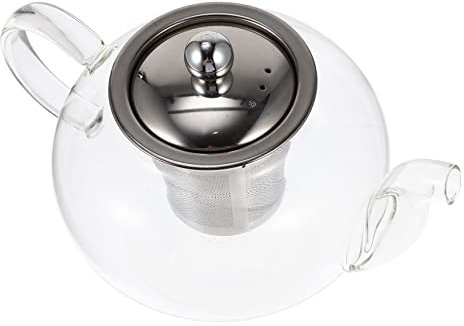 LeGDOr Filter Teapot Portable Stove Burner Espresso Pot Portable Coffee Warmer Premium Borosilicate Glass Teapot Stovetop Teapot Tea Leaf Infuser Infuser Teapot Stainless Infuser Teapot