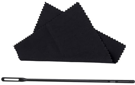 BEIDUOYANG Flute Cleaning Rod And Cloth Combination Set Flute Cleaning Tool Flute Polishing Cloth Cleaner Rod Kits Easy To Use Flute Cleaning Kits Maintenance Tool