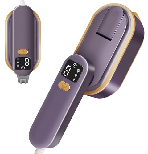 Prettop Clothes Steamer, Handheld Garment Steamer Clothing with LCD Screen, Portable Steamer Iron for Efficient Wrinkle Removal Suitable for Home Travel