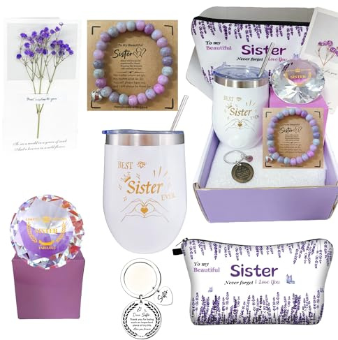 Trcousoa Sister Gifts, Sister Birthday Gifts, Christmas Unique Gift Basket for Sisters