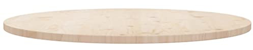 Annlera Piano in legno per scrivania rotonda, piastra di protezione, tavoli da pranzo, caffè o giardino, design moderno, facile da pulire, marrone, 90 x 2,5 cm