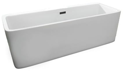 Freistehende Badewanne Balneo Roma 170x80cm, Ablauf Schwarz | Sanitäracryl 3,5 mm; verstärkter Boden und korrosionsfester Rahmen; mittiger Abfluss; Komplettgarnitur enthalten