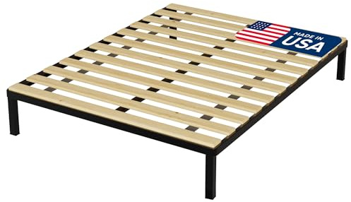 Treaton, 0.68-Inch Horizontal Wooden Bunkie Board/Bed Slats, 72 x 54, Beige