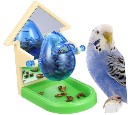 Toyvian Parrot Bird Toy Food Dispensing Training Plaything Interactive for Small Parakeets Cockatiels Pet Supply Random Color