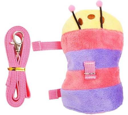 Ferret Lead Rope - Bunny Traction Rope Caterpillar Vest,Bunny Walking Vest Pet Supplies for Small Animal Puppy Hedgehog Squirrel Raccoon Outdoor Training Walking Garden