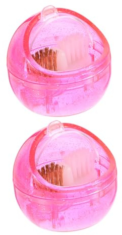 ARTSEWPLY Lot De 2 Brosses De Nettoyage Pour Forets à Ongles En Plastique Compact, Taille, Pour Manucure Professionnelle Et Usage à Domicile, Accessoires D’outil Nail Art