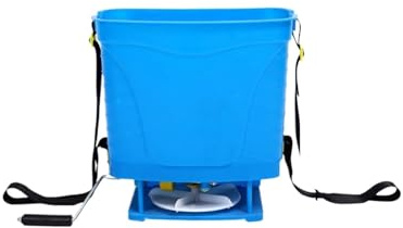 Manual Manure Spreader Crank Seeder Corn and Vegetable Fertilizing Tool for Garden Knapsack Fruit Trees Vegetables(Blue)
