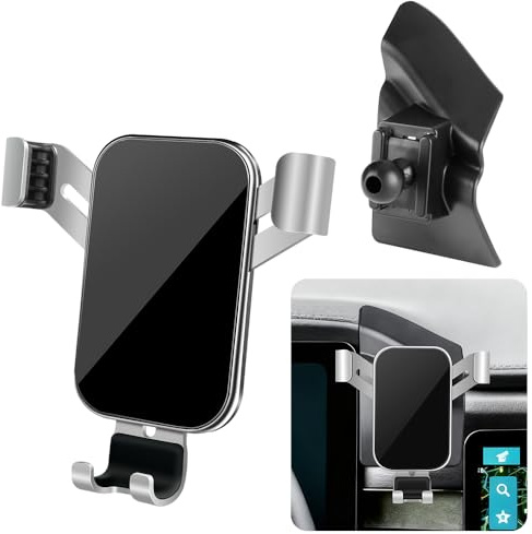 LUNQIN Car Phone Holder for Rivian R1S R1T 2022 2023 2024 2025 2026 Auto Interior Accessories Best Cell Phones Mount Cellphone Mobile Cradle Charging Navigation Bracket Screen Stand Accessory