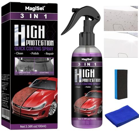 High Protection Spray 3 in 1, Nano Ceramic Rivestimento Spray, Rinnova Auto Carrozzeria, Lucidante auto Rivestimento Spray, Lucidante Riparazione,100ML