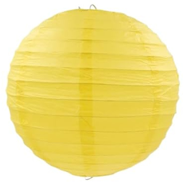 Papperslykta 5 stycken diameter 10–15–20–25–30–40 cm (4–14 tum), dekorativt papper, lampjonboll, festival, lykta, bröllop, fest, dekoration, gör-det-själv, (citrongul, 30 cm)