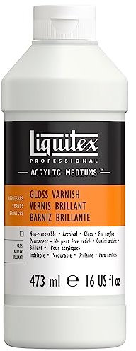 Liquitex 6216 Professional Glanz Firnis, nicht gilbend, alterungsbeständig, schnell trocknend, Archivqualität - 473 ml