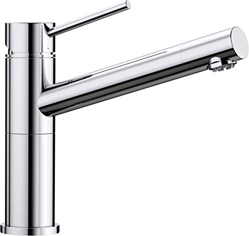 BLANCO Robinet d'évier de Cuisine (Basse Pression) avec Bec Fixe de la Marque Alta Compact – Chromé – 518447, Niederdruck