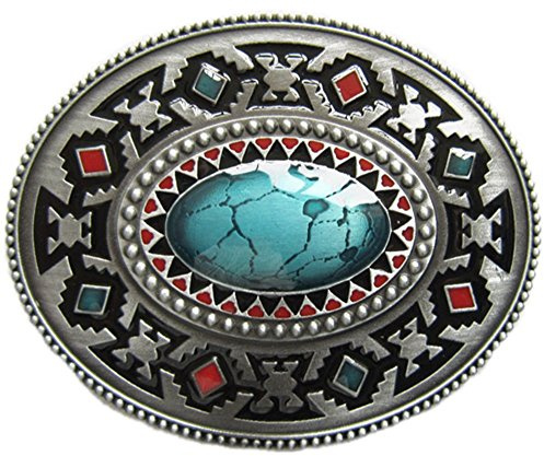 AW-Collection Buckle Gürtelschnalle Gürtelschließe Indianisches Ornament Westernbuckle