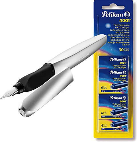 Füller Twist Silber M + 30 Patronen Set