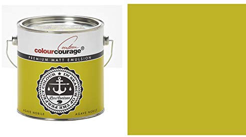 2,5 Liter Colourcourage Premium Wandfarbe Agave Nobile Gelb Grün | L719778604 | geruchslos | tropf- und spritzgehemmt