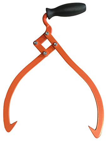 Log Tongs Logging Skidding Tongs Non-Slip Grip- Log Lifting, Handling, Dragging & Carrying Tool (10 in)