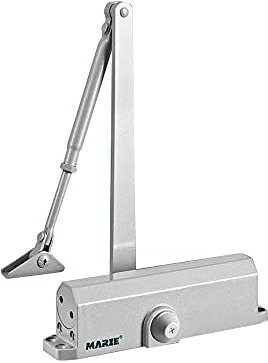 MARIE Chiudiporta Automatico con Fermo, Tenere Aperto, Chiudiporta a Molla Regolabile EN4, Tampone Chiuso per uso Commerciale e Domestico 60-85 kg Porta Certificazione EN1154 Lega di Alluminio