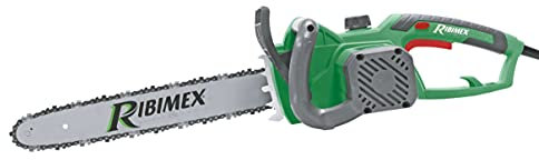 Ribimex Motosega Elettrica, 1600 W, Lama da 350 mm, Velocità Catena 13 m/sec, Tendicatena Rapido, Azionamento Sicuro, 52 Denti Catena, Cavo 0,35 m, Guida Catena e Accessori Inclusi - PRTRE352