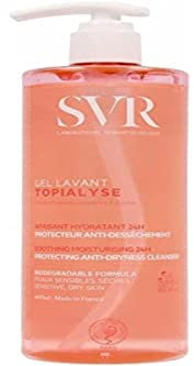 SVR TOPIALYSE Soothing Gentle Gel Wash for Face and Body, 24hr Hydrating Protective Bath/Shower Cleanser for Dry Sensitive Skin (400ml)