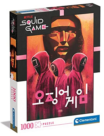 Clementoni - 39692 - Puzzle Squid Game - 1000 Teile Für Erwachsene Und Kinder Ab 10 Jahre, Geschicklichkeitsspiel Für Die Ganze Familie