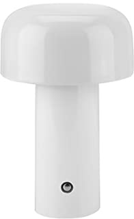 Hovoto Lampe De Champignon Sans Fil, Rechargeable USB, 3 Niveaux De Luminosité, Tactile Dimmable pour Restaurant, Chambre, Bar, Blanc