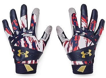 Under Armour kvinnors motiv nyhet softballhandskar, (411) midnatt marinblå/metalliskt guld, medium