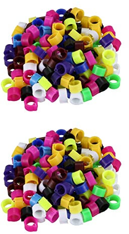 CRAKES 300 Stücke Ringe 8mm Bein Bänder Clip Taube KüKen Ente Bantam GeflüGel