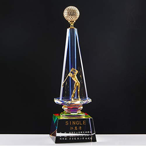 Trophée Cristal Verre Personnalisé De Haute Qualité Golf One Hole Jack Award Aigle Mémoratif Champion Tour Trophée Médaille