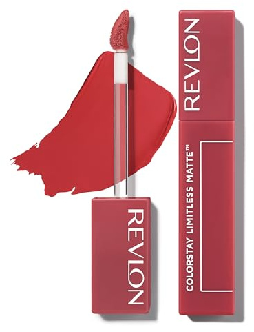Revlon ColorStay Limitless Matte Liquid Lipstick, Flüssiger Matter Lippenstift, Angereichert mit Dreifacher Hyaluronsäure, 100% Vegane Formel, Ultra Langanhaltend, 008 Stir Me Up