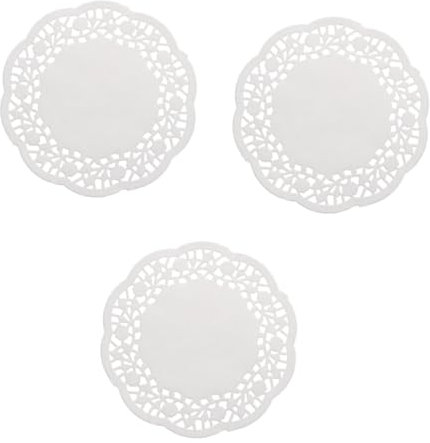 BESTonZON 300stücke Ölabsorbierende Runde Tortendeckchen Aus Papier Für Tortenverpackungen Partys Und Hochzeiten Zufällige Muster Hochwertiges Spitzenpapier Für Dekorative Anwendungen