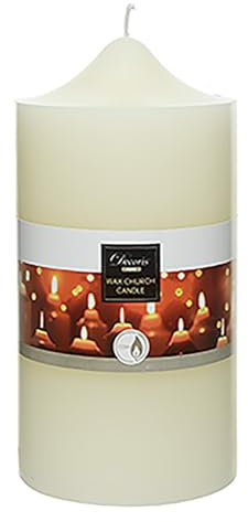 CHICCIE Kerze aus Wachs 10x20cm weiß - Stumpenkerze Kirchenkerze Kerzen