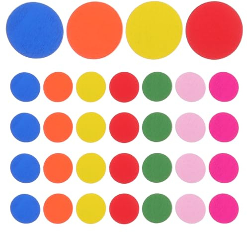 CIMAXIC 100 Stück Bunte Runde Holzscheiben 0.79 Zoll Durchmesser Lernwerkzeug Pädagogisches Zählspielzeug Für Kinder Mathematik Basteln