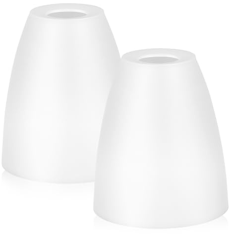 IWOWHERO 2Er Set Lampenschirm Kunststoff Weiß Lampenschirm Für Tischlampe Mit E14-Öffnung Schreibtischlampenschirm Als Ersatz Für Wohnzimmer Arbeitszimmer Und Schlafzimmer