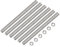 QUARKZMAN 6 Pcs M14 x 250mm Entièrement Fileté Tige avec 6 Pcs Hex Écrous, 2mm Filetage Pas 304 Inox Acier Droite Main Fileté Tiges Barre Goujons