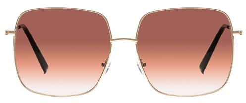 KAEOISFU Sonnenbrille mit UV400-Schutz, Verlaufsgläser & Metallgestell, Quadrat Sonnenlesebrille für Damen und Herren, Outdoor Brille für Fahren Reis