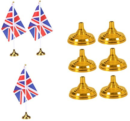 48 Stück chinesische Flagge, Schreibtischflagge, Tischdekoration für Zuhause, England, Mini-Flagge, britische Flagge für Büro, Künstlerhalter, Klebebandabroller, Polyester-Flagge, kleiner britischer