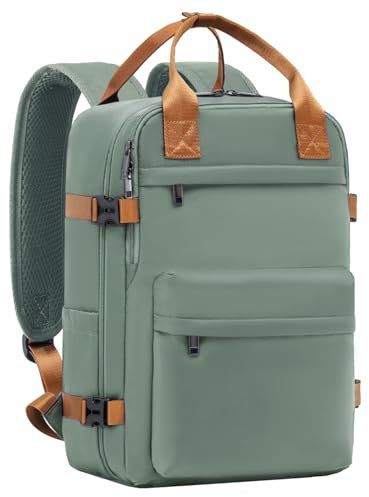 COOLIFE Handgepäck Rucksack für Ryanair Handgepäck 40x20x25, Reiserucksack Handgepack Flugzeug 20L mit Laptopfach für Weekender Kurze Trip, für Herren Damen (Dunkelgrün, 40×25×20cm)